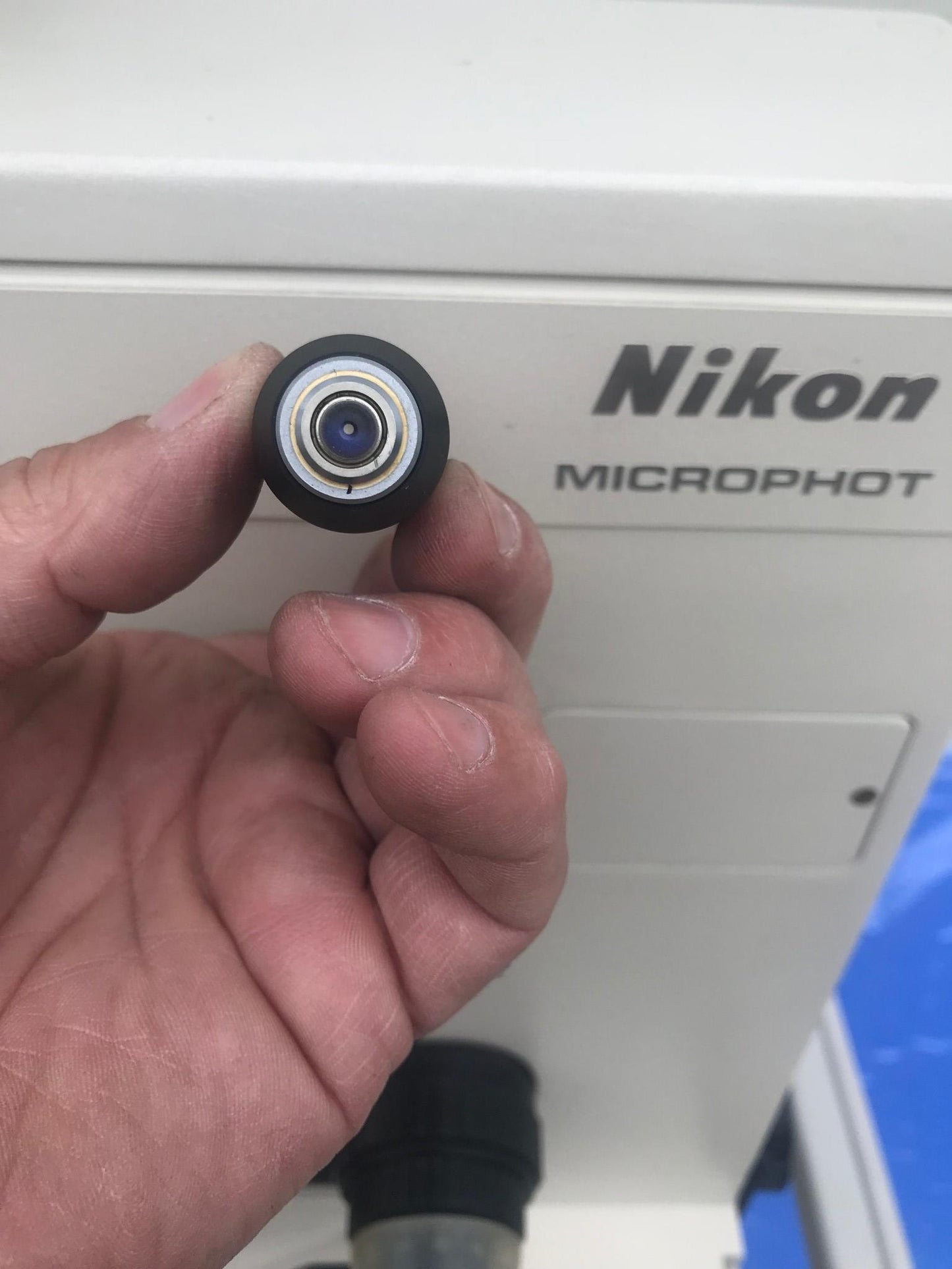 NIKON MICROPHOT TRINOCULAR MICROSCOPE STAGE MOUNT EYEPIECE PFX SHUTTER FREE SHIP