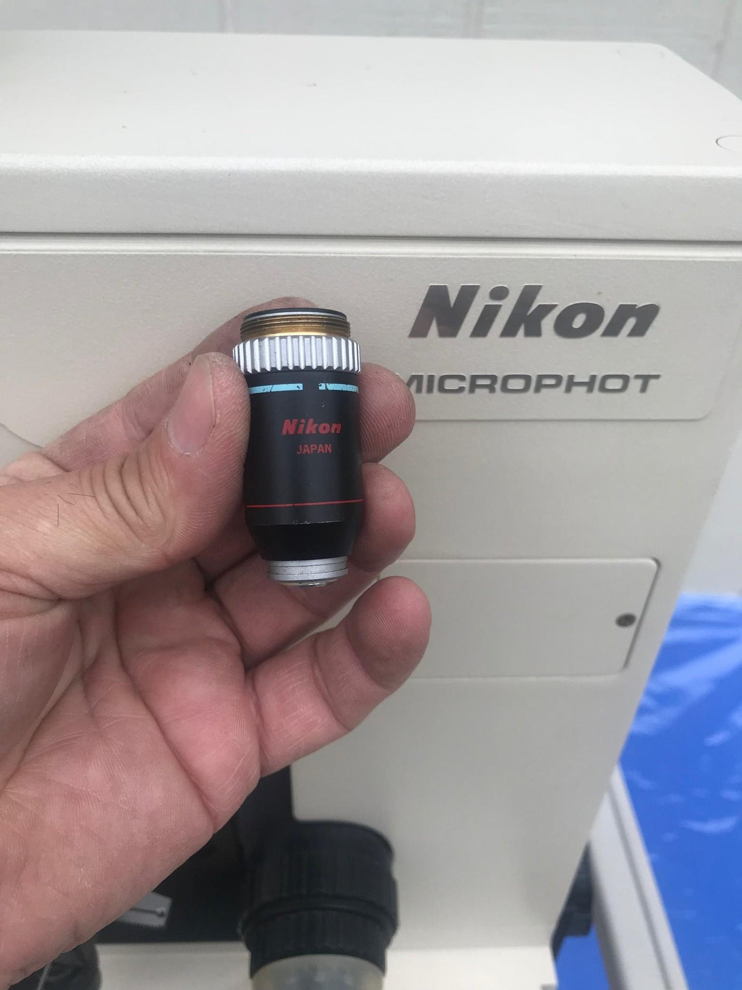 NIKON MICROPHOT TRINOCULAR MICROSCOPE STAGE MOUNT EYEPIECE PFX SHUTTER FREE SHIP