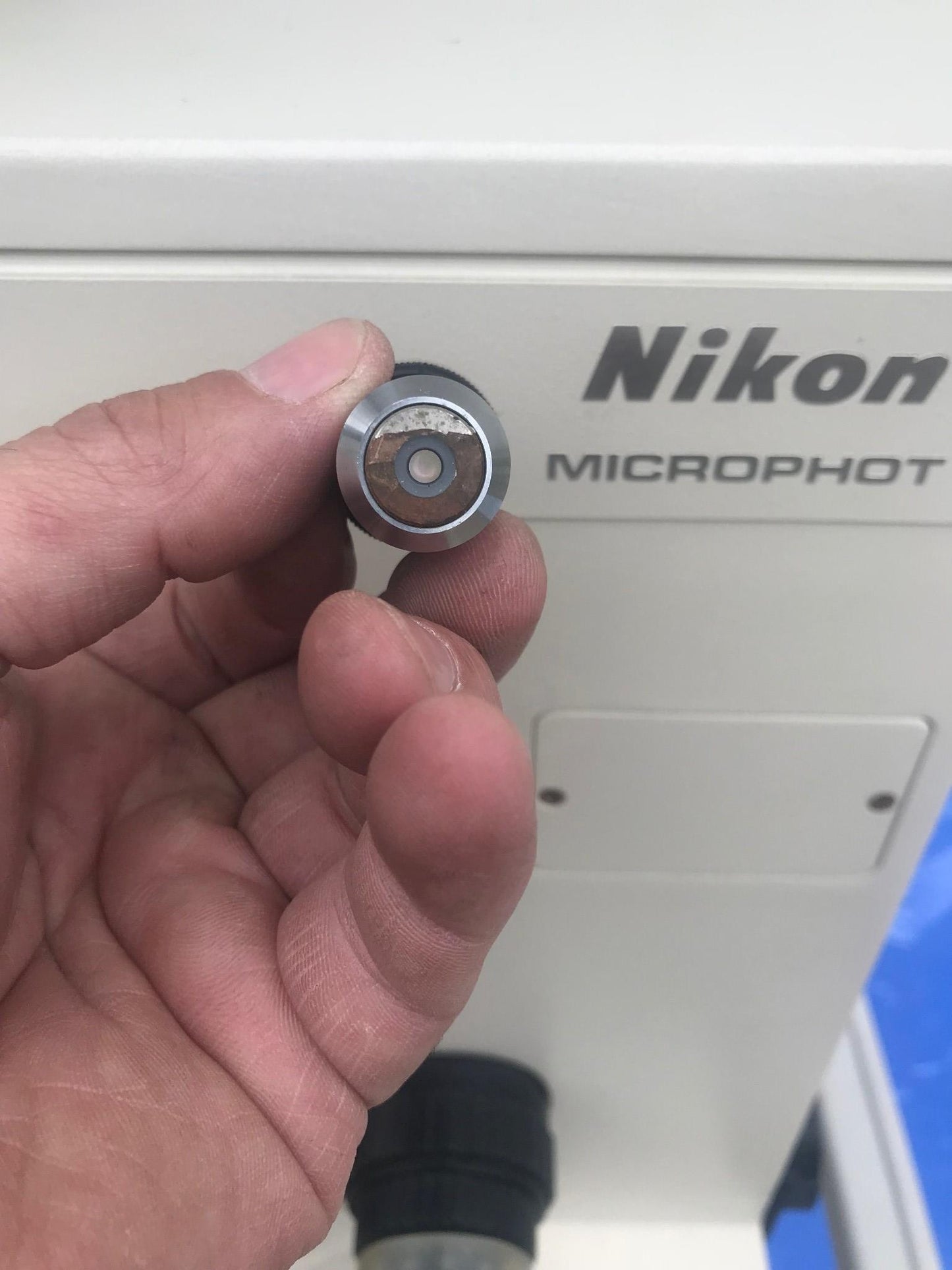 NIKON MICROPHOT TRINOCULAR MICROSCOPE STAGE MOUNT EYEPIECE PFX SHUTTER FREE SHIP