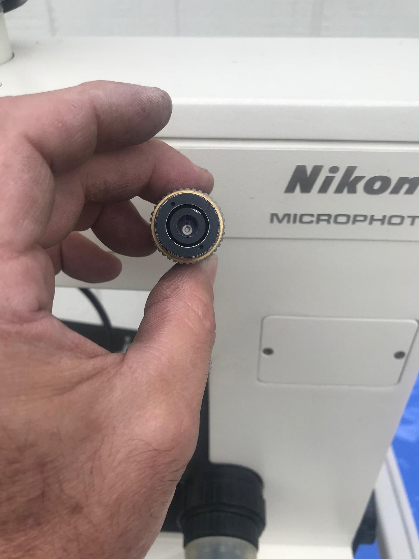 NIKON MICROPHOT TRINOCULAR MICROSCOPE STAGE MOUNT EYEPIECE PFX SHUTTER FREE SHIP