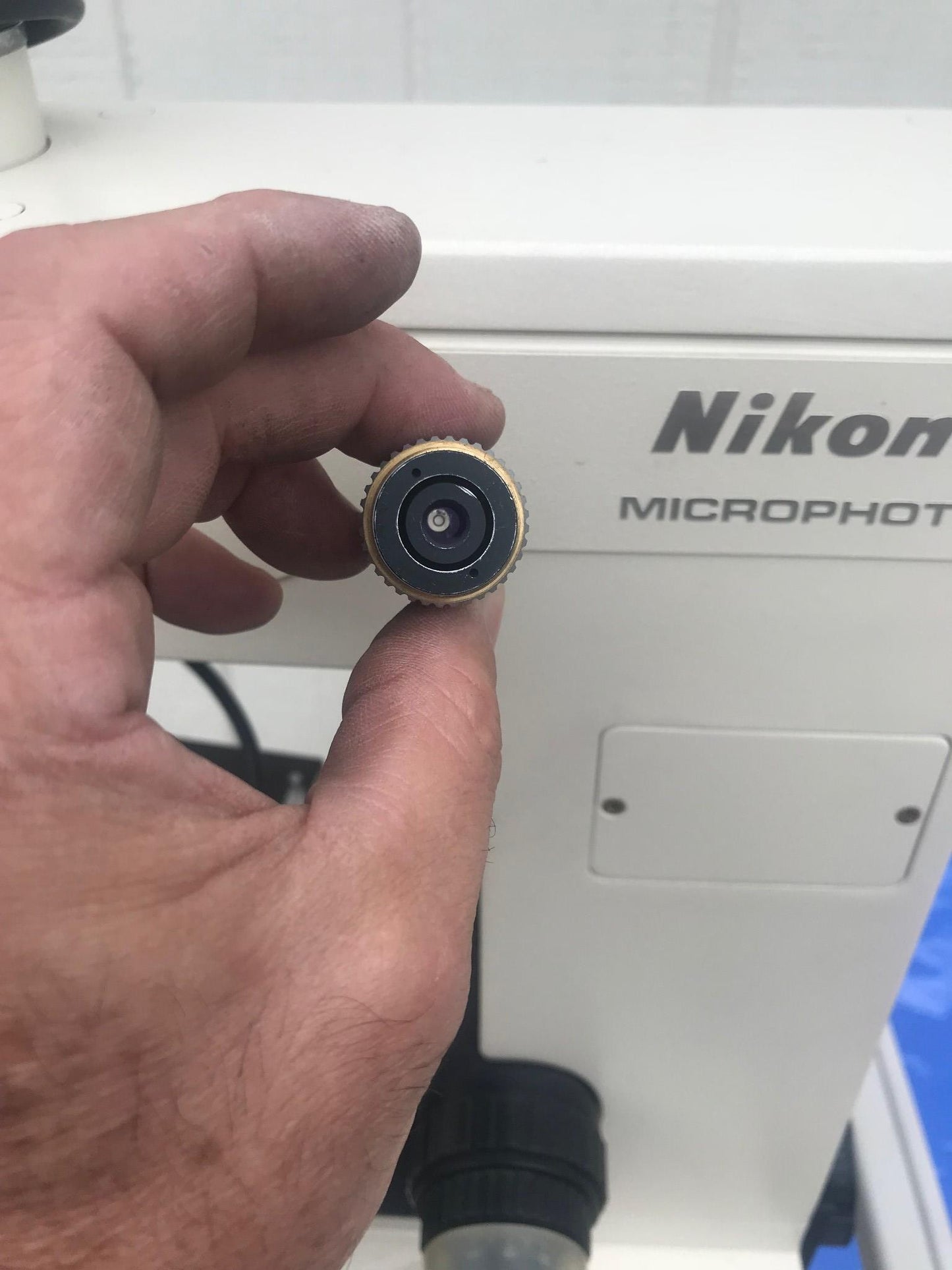 NIKON MICROPHOT TRINOCULAR MICROSCOPE STAGE MOUNT EYEPIECE PFX SHUTTER FREE SHIP