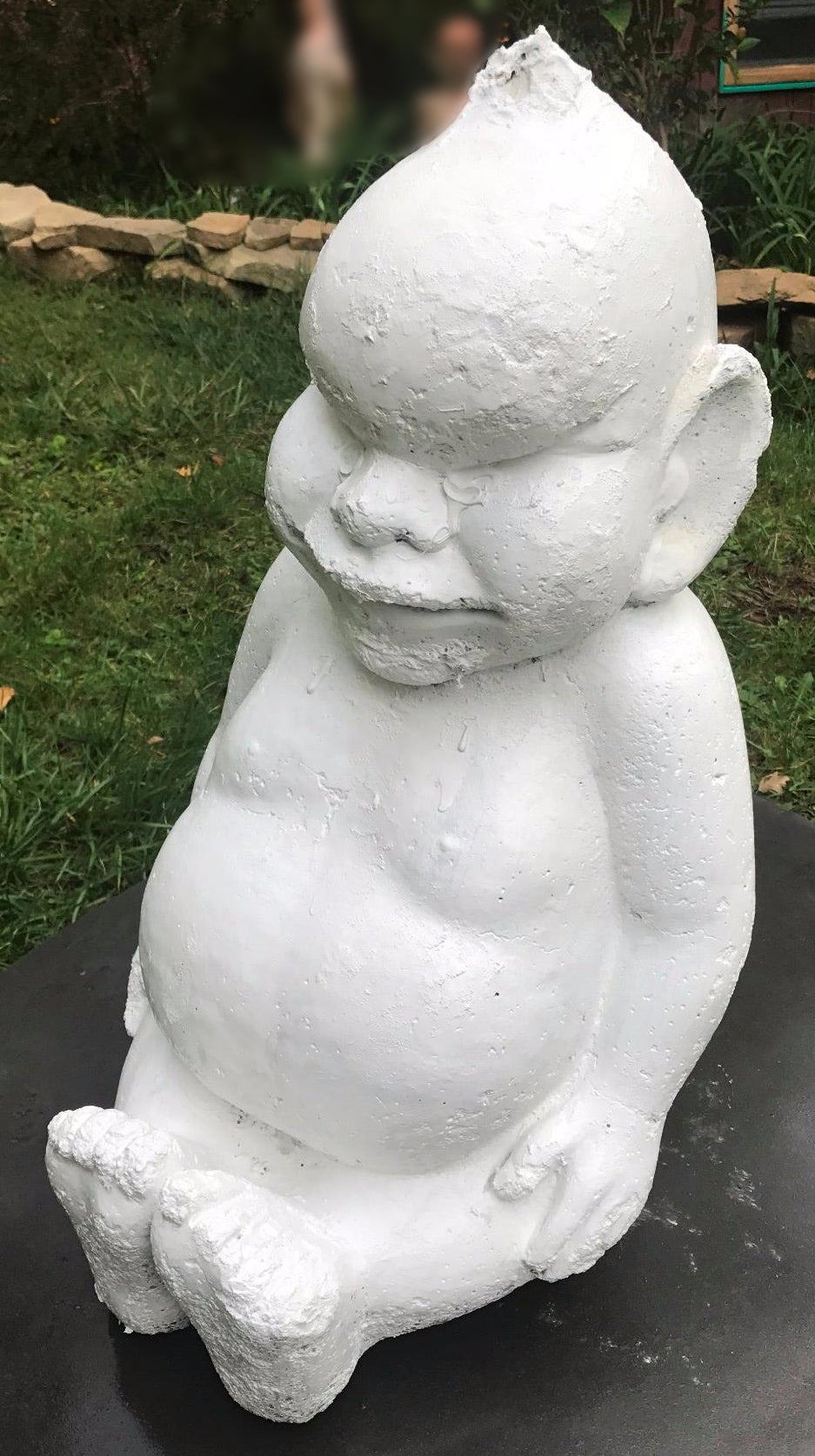 RareVintage BELLIKEN 28"h x 16.5"w x 18"d GOOD LUCK BIG CONCRETE STATUE FREESHIP