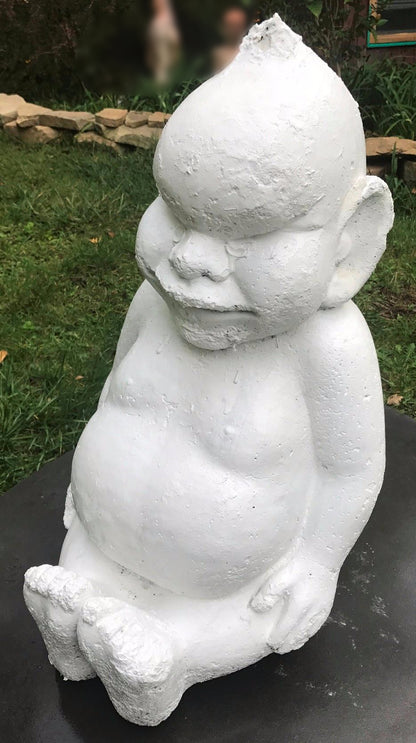 RareVintage BELLIKEN 28"h x 16.5"w x 18"d GOOD LUCK BIG CONCRETE STATUE FREESHIP