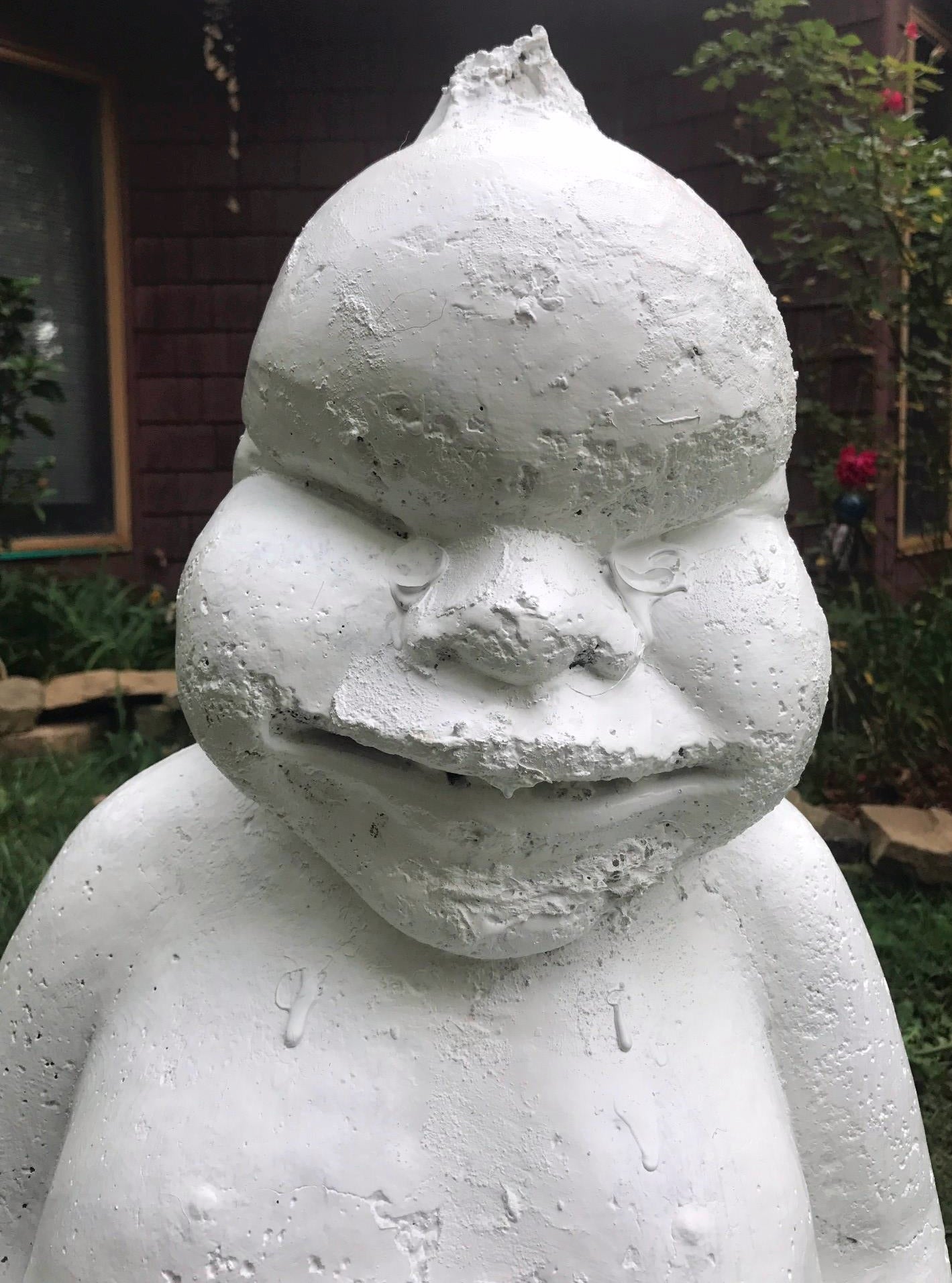 RareVintage BELLIKEN 28"h x 16.5"w x 18"d GOOD LUCK BIG CONCRETE STATUE FREESHIP