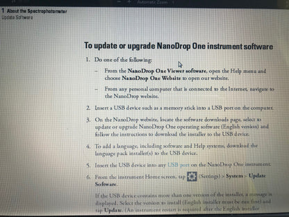 THERMO NANODROP ND-1000 SPECTROPHOTOMETER UV/VIS 100%Test 90day WARRANTY