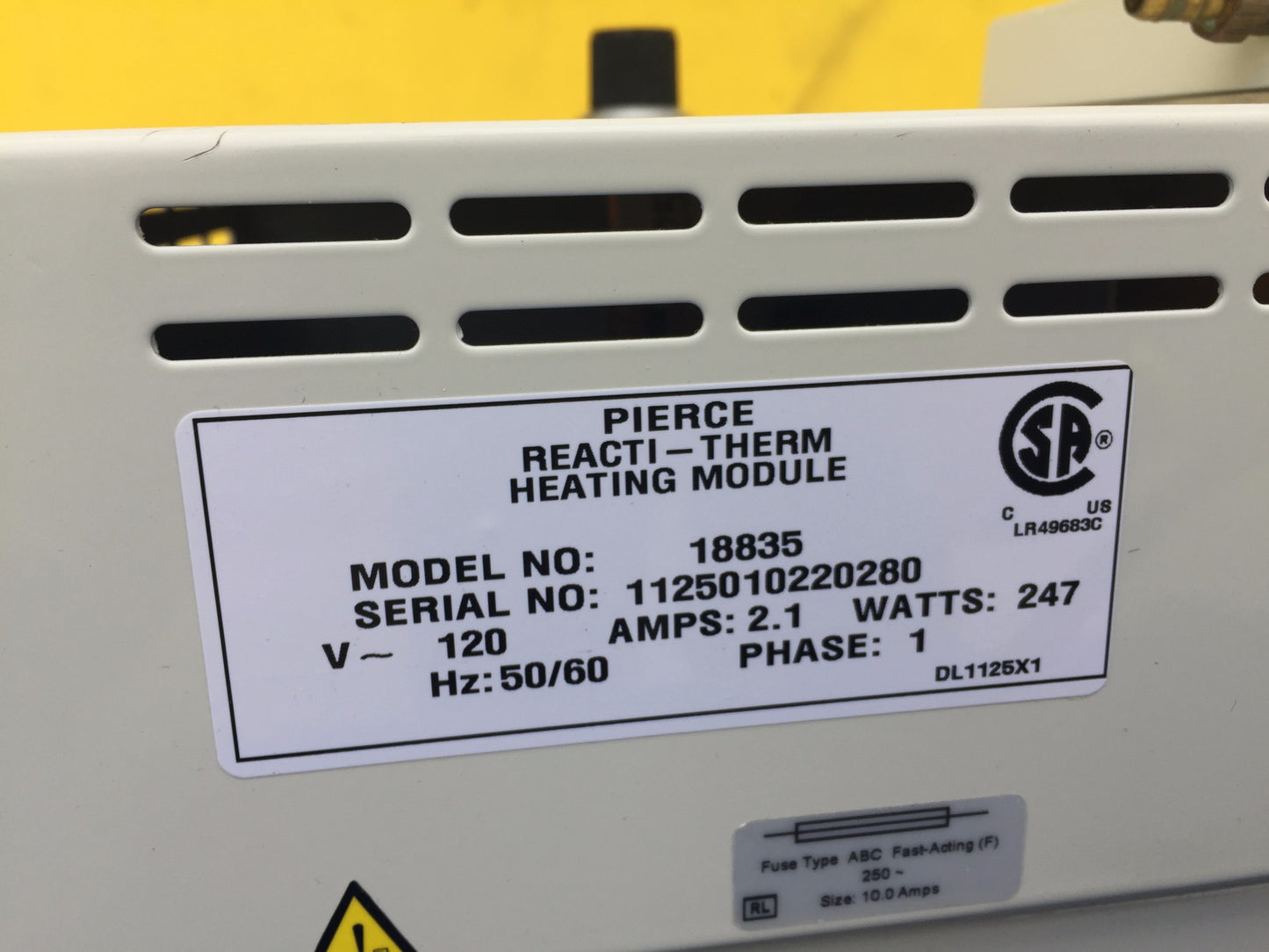 PIERCE REACTI-THERM III 18835 REACTI-VAP III 18785 HEATING MODULE FREE SHIPPING