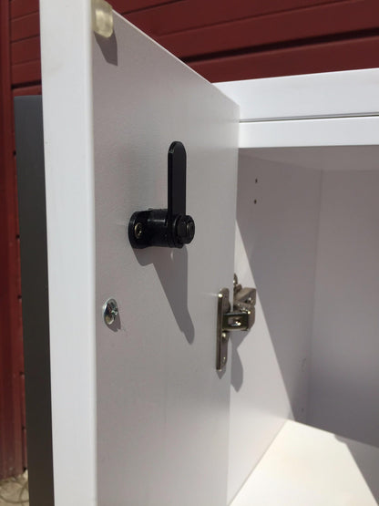 KNOLL OFFICE FURNITURE WHITE LAMINATE STORAGE LOCKER CLOSET TOWER FREE SHIP