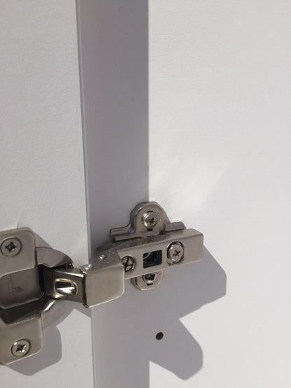 KNOLL OFFICE FURNITURE WHITE LAMINATE STORAGE LOCKER CLOSET TOWER FREE SHIP