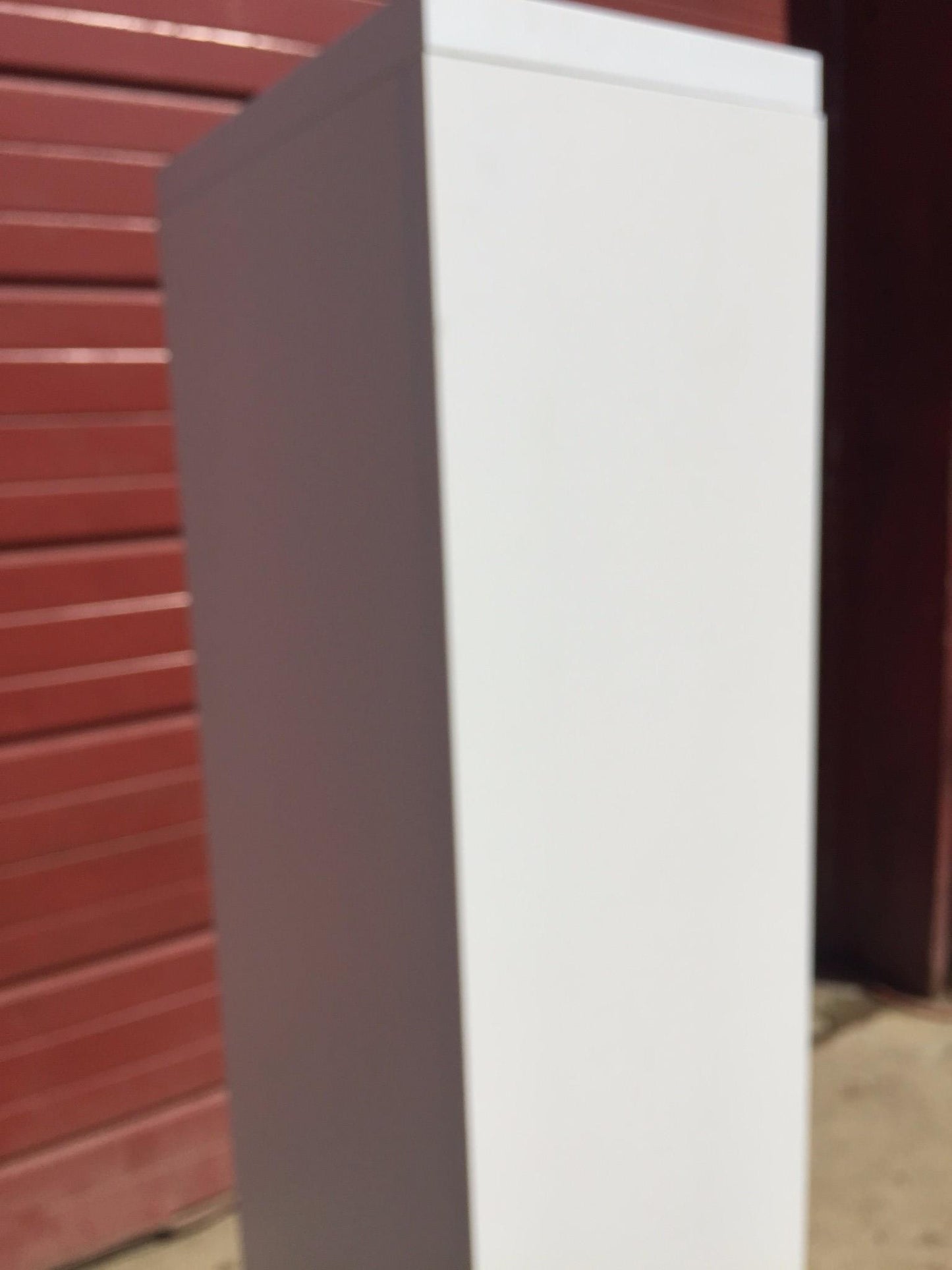 KNOLL OFFICE FURNITURE WHITE LAMINATE STORAGE LOCKER CLOSET TOWER FREE SHIP