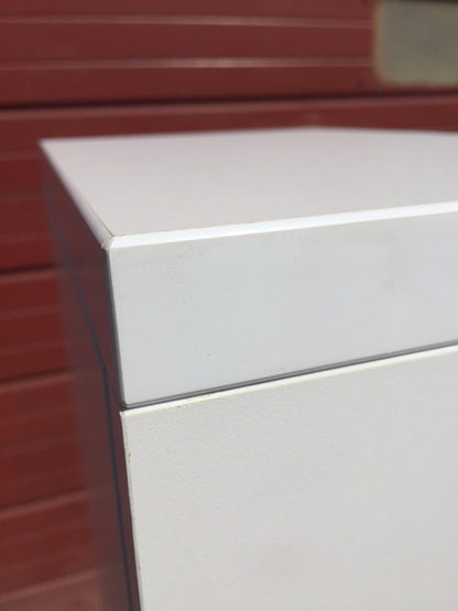 KNOLL OFFICE FURNITURE WHITE LAMINATE STORAGE LOCKER CLOSET TOWER FREE SHIP