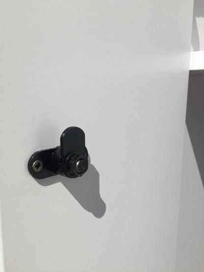 LOT OF KNOLL OFFICE FURNITURE WHITE LAMINATE  DESK LOCKER TOWER FILE CABINET