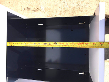 KNOLL OFFICE FURNITURE WHITE LAMINATE STORAGE LOCKER TOWER FILE CABINET FREESHIP