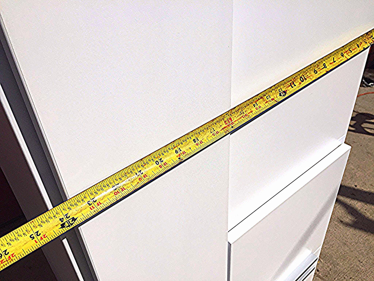 KNOLL OFFICE FURNITURE WHITE LAMINATE STORAGE LOCKER TOWER FILE CABINET FREESHIP