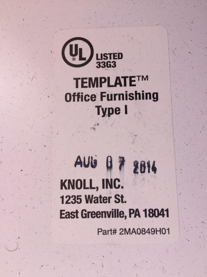 KNOLL OFFICE FURNITURE WHITE LAMINATE STORAGE LOCKER TOWER FILE CABINET FREESHIP