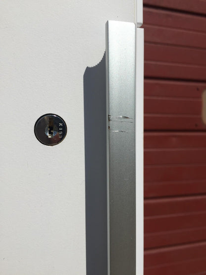 KNOLL OFFICE FURNITURE WHITE LAMINATE STORAGE LOCKER CLOSET TOWER FREE SHIP