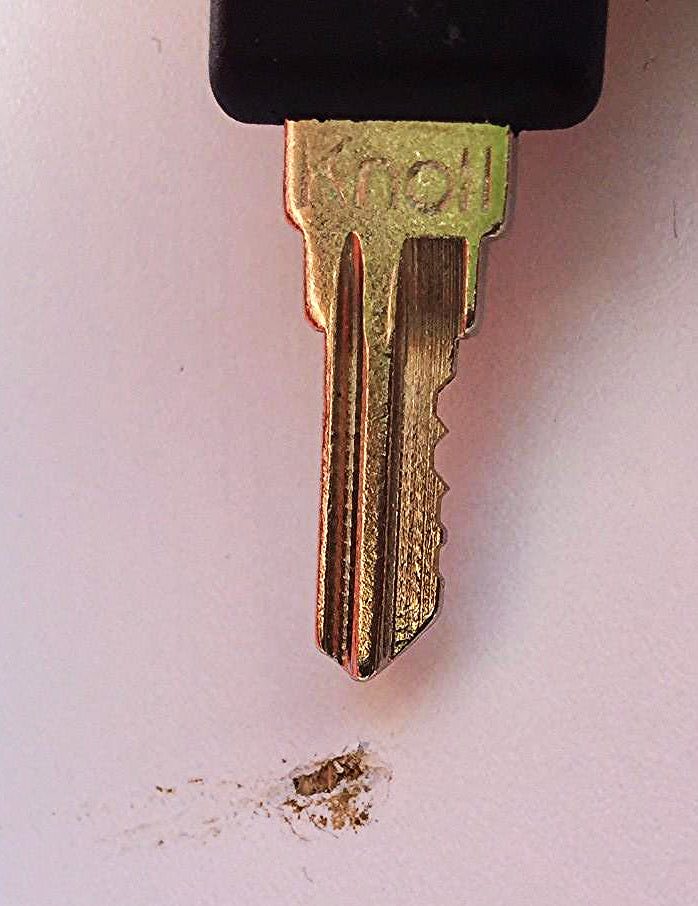 KNOLL OFFICE FURNITURE WHITE LAMINATE STORAGE LOCKER CLOSET TOWER FREE SHIP