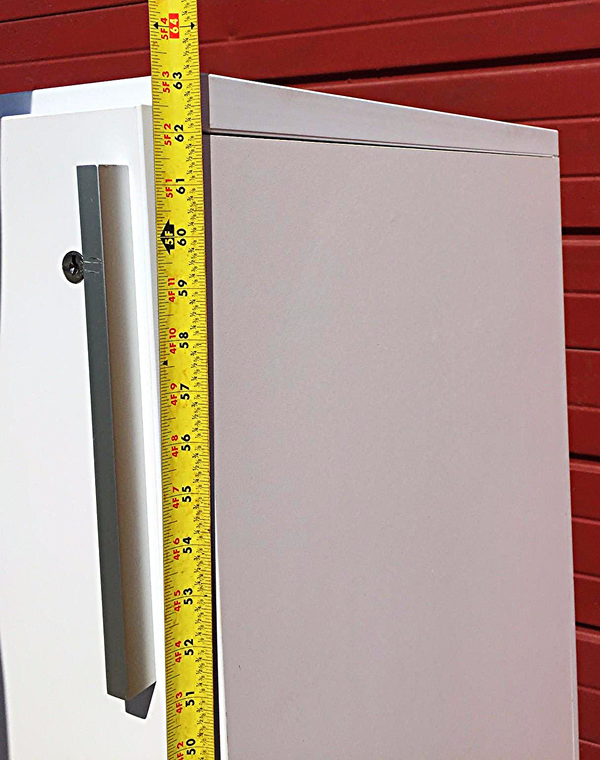 KNOLL OFFICE FURNITURE WHITE LAMINATE STORAGE LOCKER CLOSET TOWER FREE SHIP