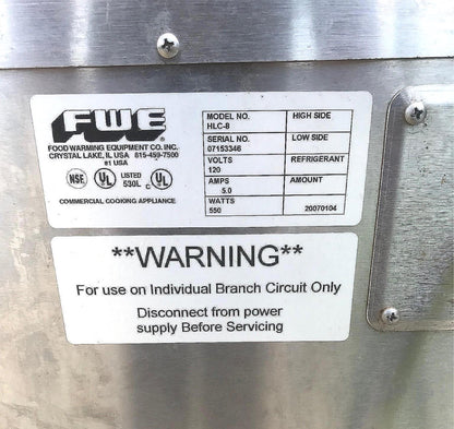 FWE HLC-8 COMPACT MOBILE HEATED CABINET WARMER STERILIZER ON WHEELS - FREE SHIP