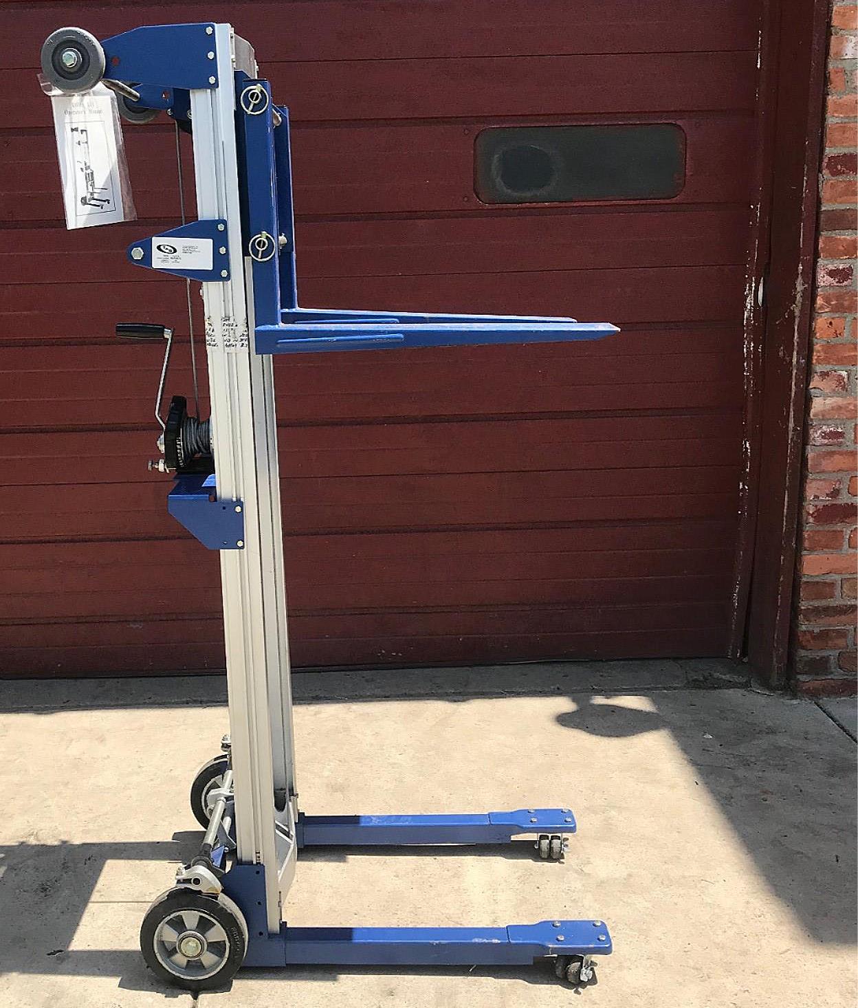 VESTIL T&S A-LIFT-R FIXED STRADDLE HAND WINCH LIFT MANUAL FORKLIFT FREE SHIPPING