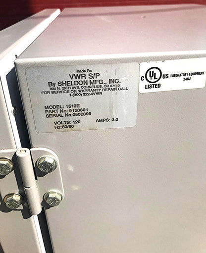 SHEL-LAB VWR 1510E INCUBATOR BENCHTOP LAB TESTED 100% PERFECT FREE BUSINESS SHIP