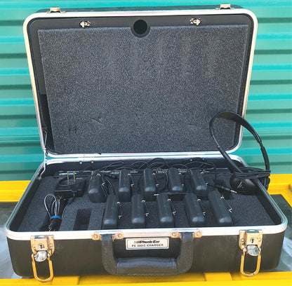 10 EASY LISTENER PHONIC EAR PE 300R FM RECEIVER & 300C CHARGER CASE FREESHIPPING