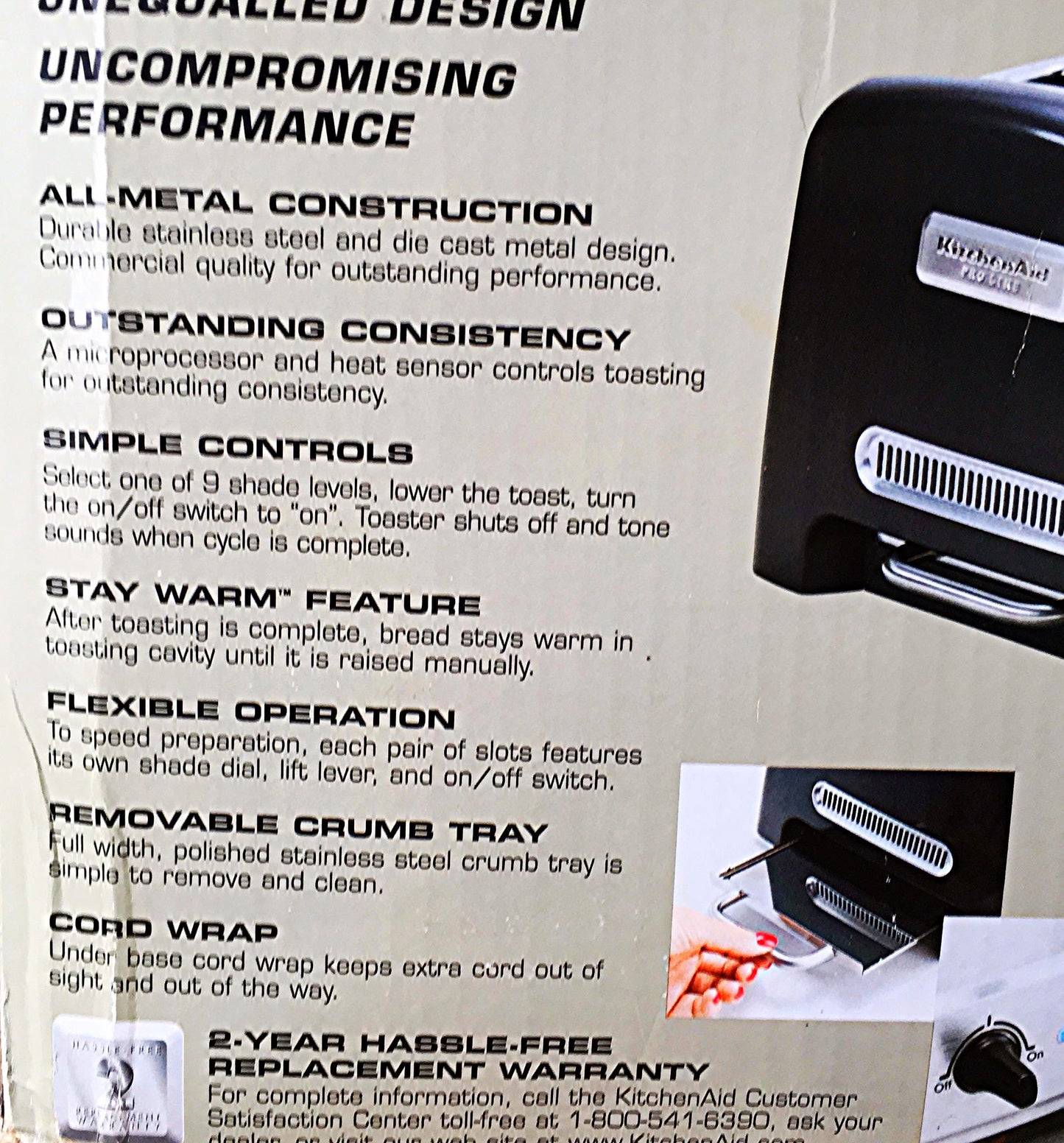 KITCHENAID COMMERCIAL PROFESSIONAL 4 SLOT SLICE TOASTER WATCH VIDEO FREESHIPPING