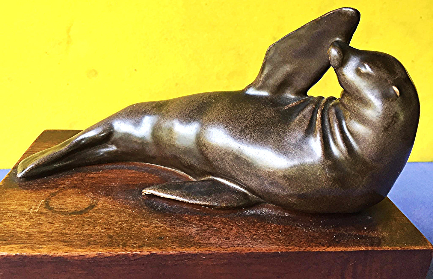 MARY TODD SHAW 1948 HARBOR SEAL BRONZE SCULPTURE ART WORLDFAMOUS ARTIST FREESHIP