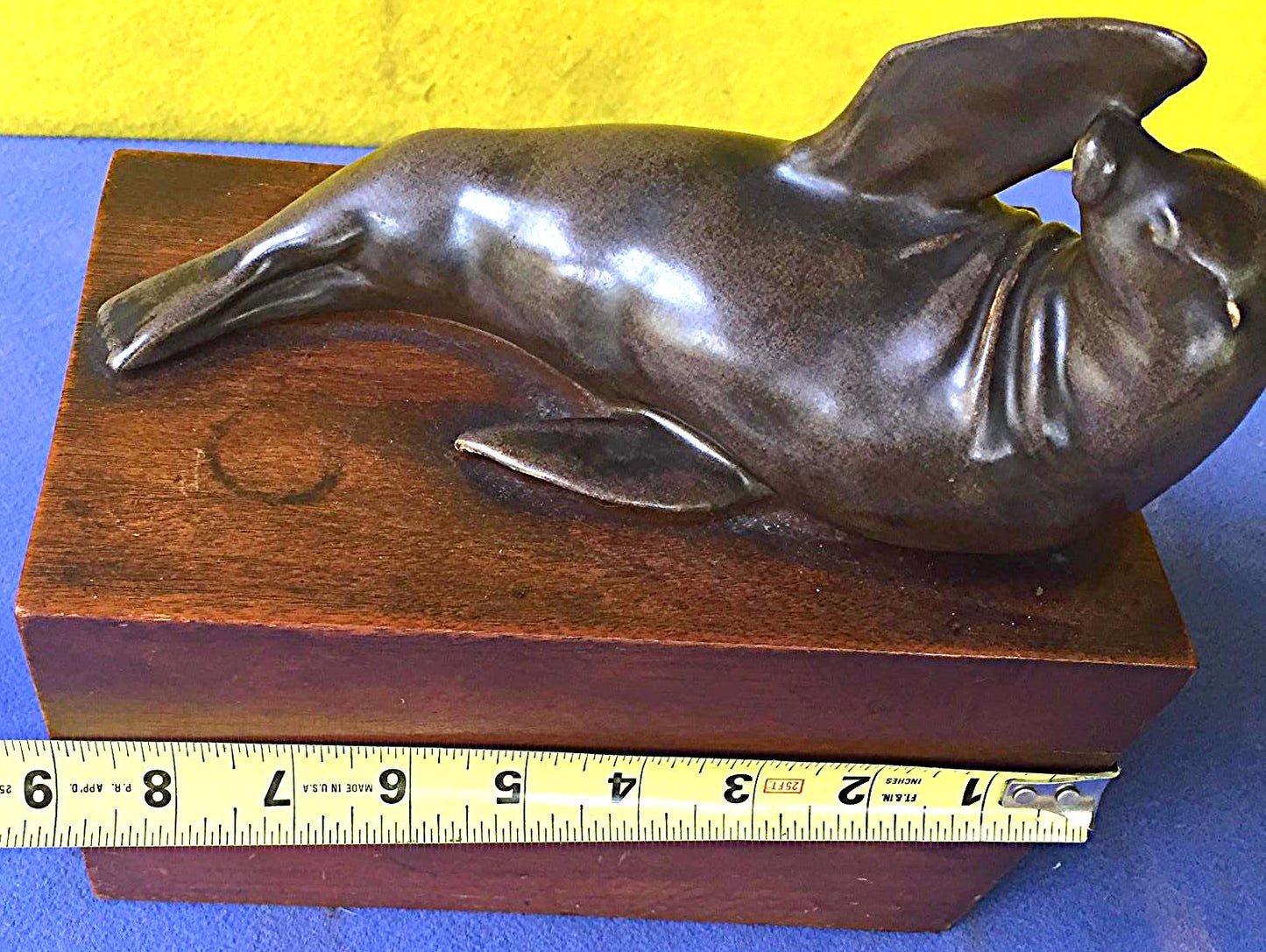 MARY TODD SHAW 1948 HARBOR SEAL BRONZE SCULPTURE ART WORLDFAMOUS ARTIST FREESHIP