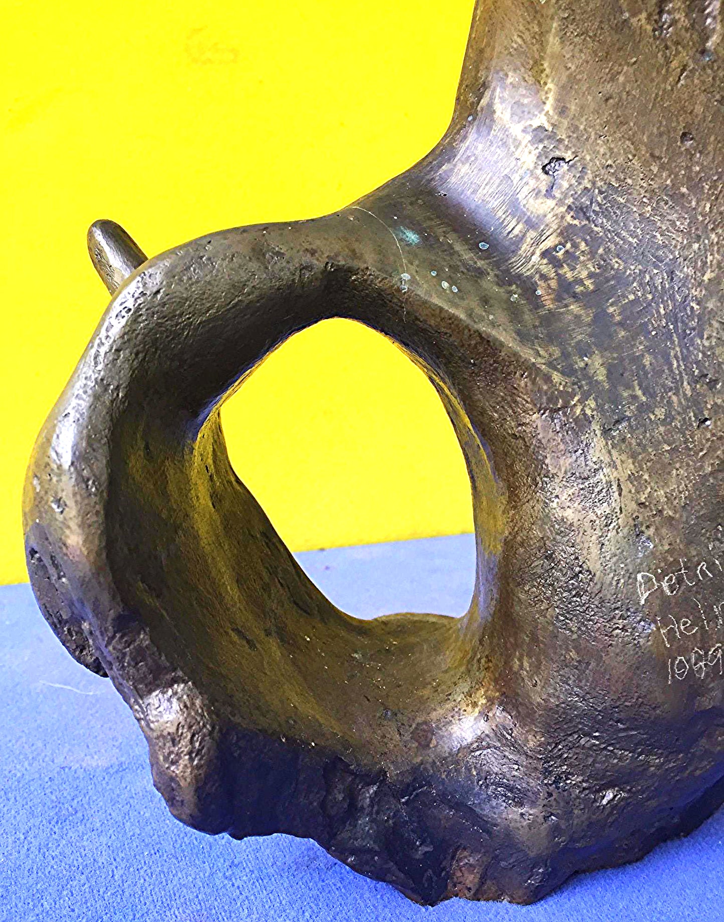 DIETRICK HELMS 1999 BRONZE SCULPTURE ART WORLD FAMOUS ARTIST DOCUMENTA FREE SHIP