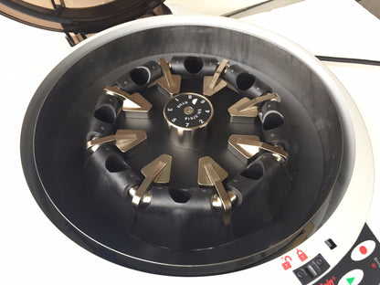 BECKMAN IRIS STATSPIN EXPR 4 M510 TUBE ROTOR RTH8 GEL CENTRIFUGE WATCH VIDEO