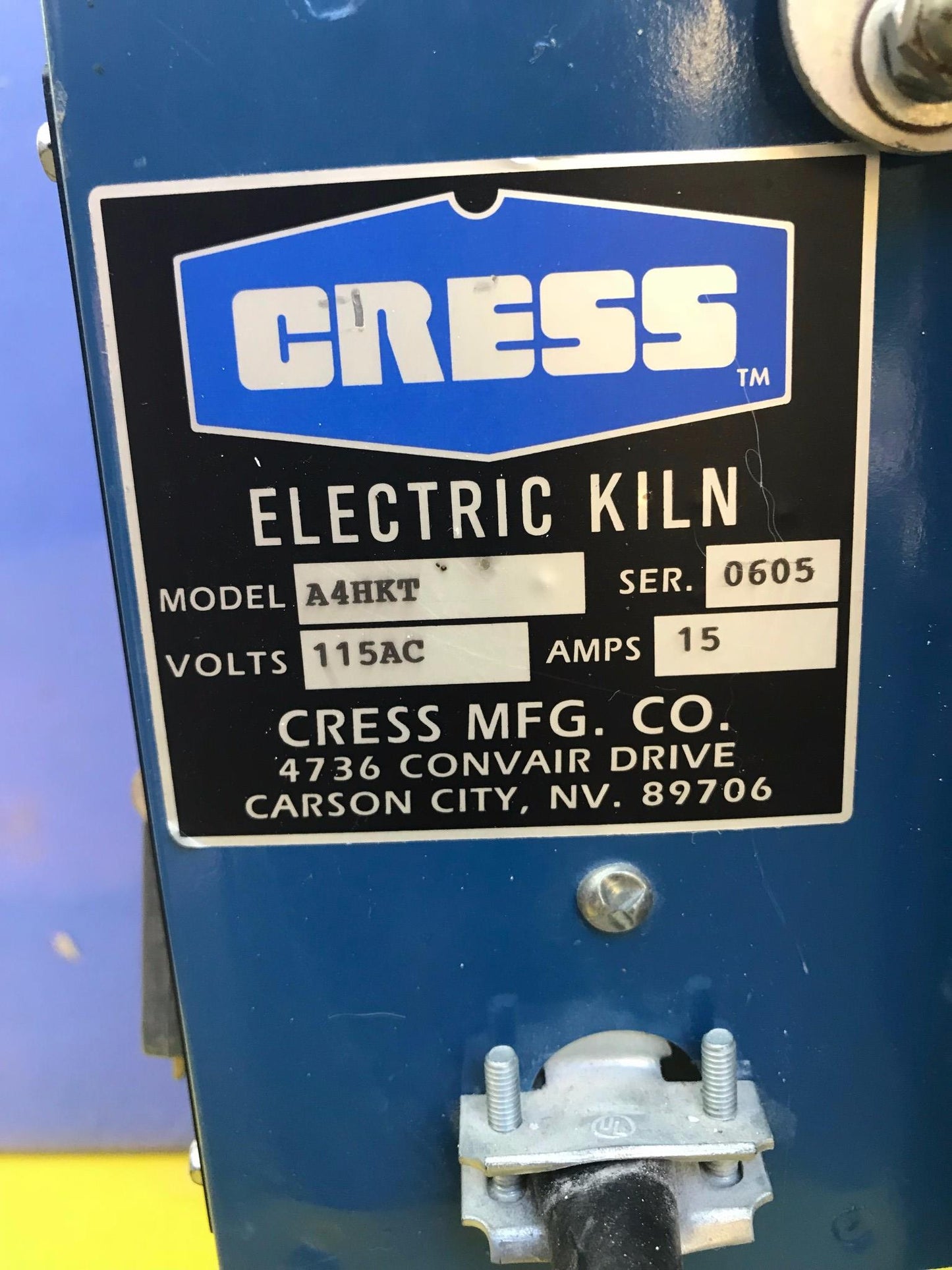 CRESS MODEL A4HKT 115VOLT SMALL CERAMIC ELECTRIC LT-3K KILN WATCH VIDEO FREESHIP