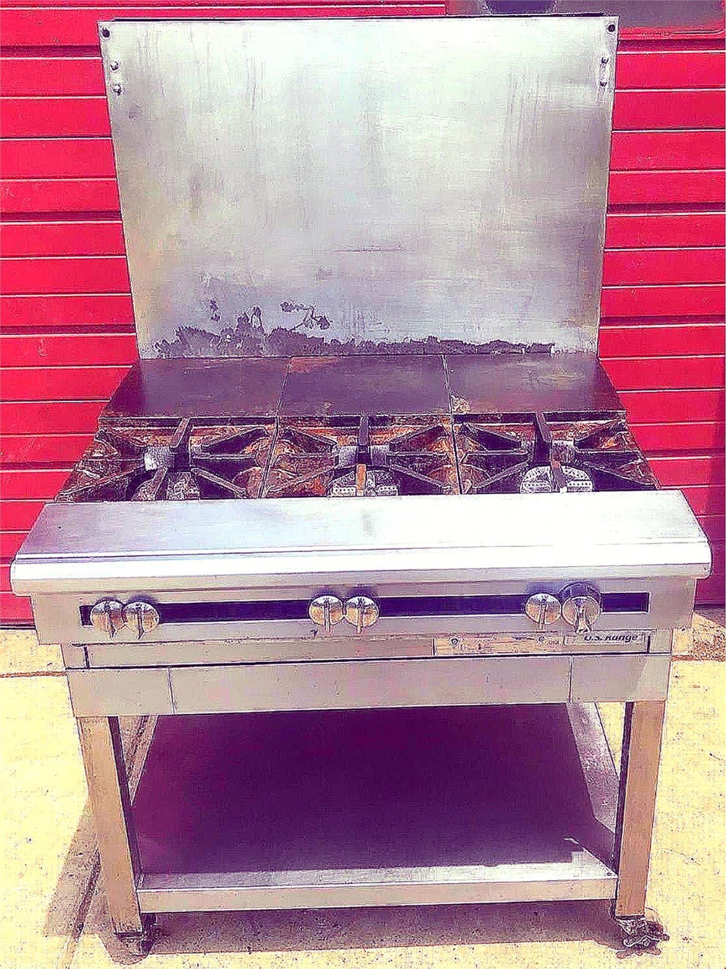 GARLAND US RANGE NATURAL GAS MODEL C0836-15M FRENCH TOP FREE BUSINESS USA SHIP