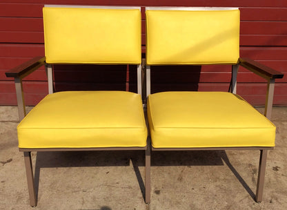 PERFECT RARE VINTAGE Retro 1950's STEELCASE COUCH MID CENTURY WOOD ARM FREE SHIP