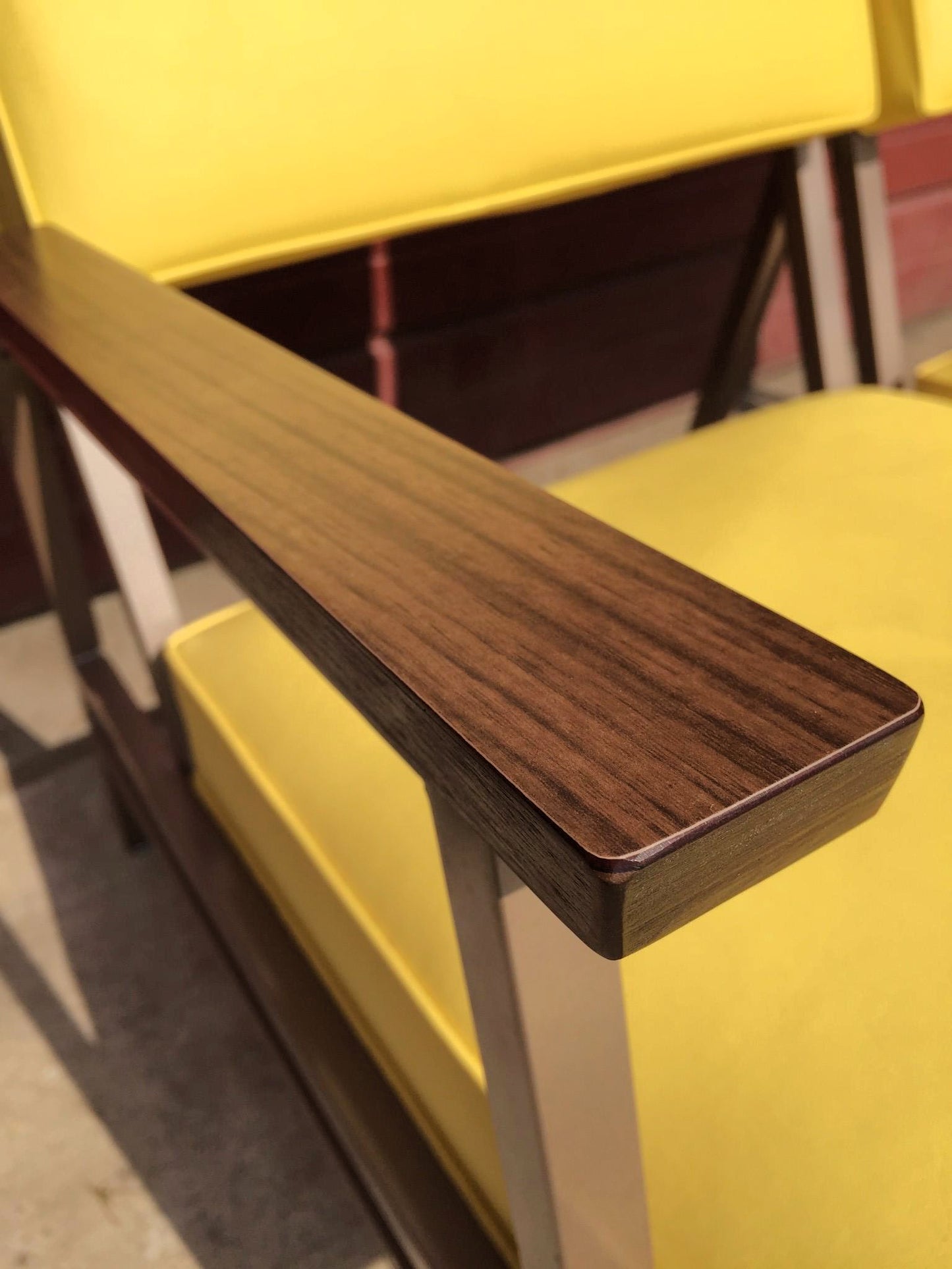 PERFECT RARE VINTAGE Retro 1950's STEELCASE COUCH MID CENTURY WOOD ARM FREE SHIP