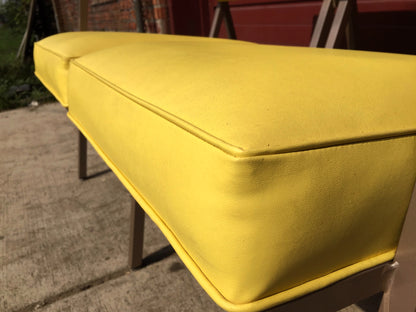 PERFECT RARE VINTAGE Retro 1950's STEELCASE COUCH MID CENTURY WOOD ARM FREE SHIP