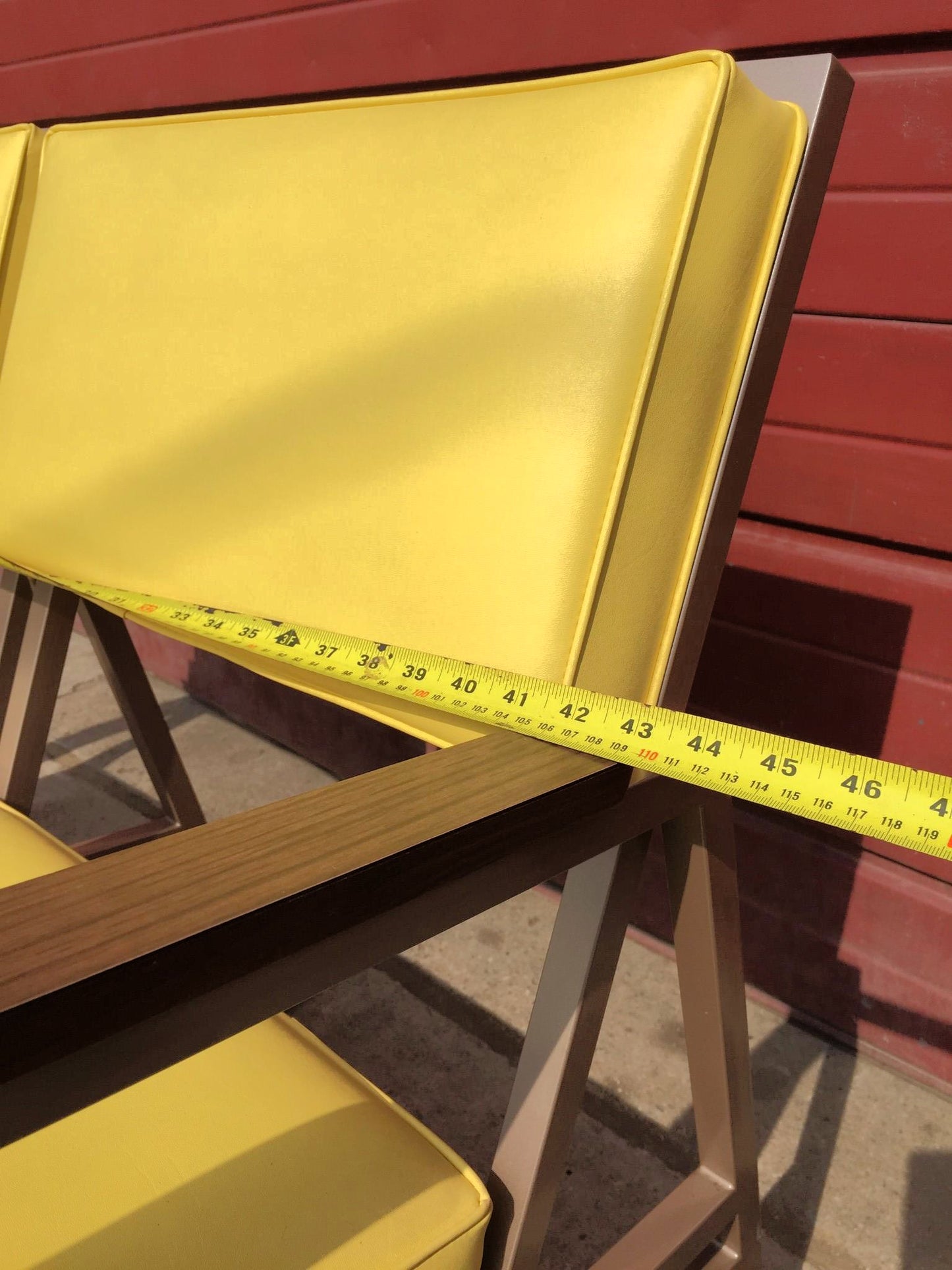 PERFECT RARE VINTAGE Retro 1950's STEELCASE COUCH MID CENTURY WOOD ARM FREE SHIP