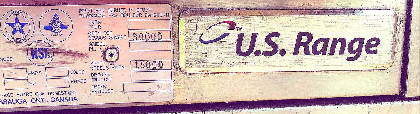 GARLAND US RANGE NATURAL GAS MODEL C0836-15M FRENCH TOP FREE BUSINESS USA SHIP