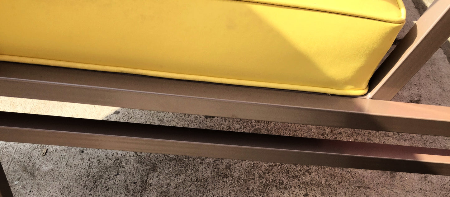 PERFECT RARE VINTAGE Retro 1950's STEELCASE COUCH MID CENTURY WOOD ARM FREE SHIP