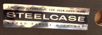 PERFECT RARE VINTAGE Retro 1950's STEELCASE COUCH MID CENTURY WOOD ARM FREE SHIP