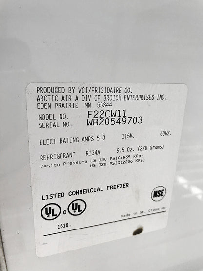 FRIGIDAIRE F22CW11 22'CUBIC FEET COMMERCIAL LAB FREEZER TESTED PERFECT FREESHIP