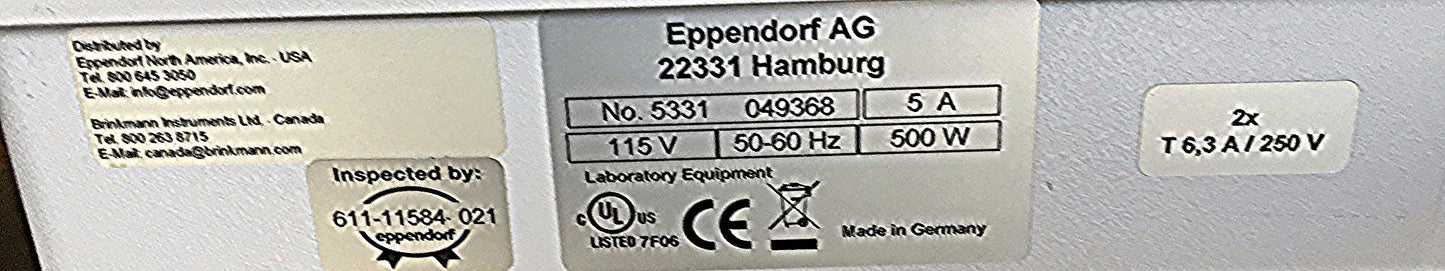 EPPENDORF MASTERCYCLER GRADIENT 5331 96 WELL THERMOCYCLER PERFECT FREESHIPPING