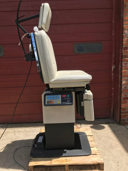 MIDMARK RITTER 411 HI-LO POWER PATIENT EXAM TABLE GYNECOLOGY REMOTE WATCH VIDEO