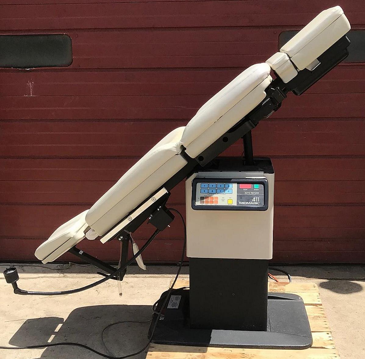 MIDMARK RITTER 411 HI-LO POWER PATIENT EXAM TABLE GYNECOLOGY REMOTE WATCH VIDEO