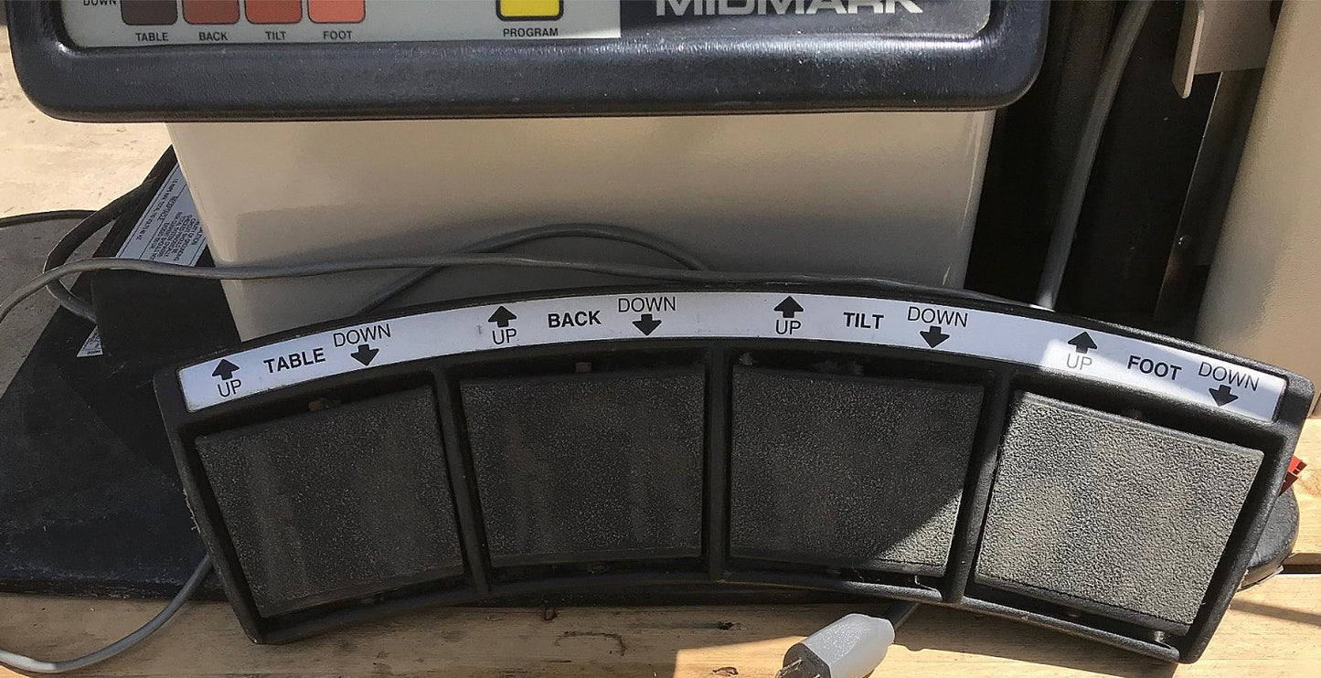 MIDMARK RITTER 411 HI-LO POWER PATIENT EXAM TABLE GYNECOLOGY REMOTE WATCH VIDEO