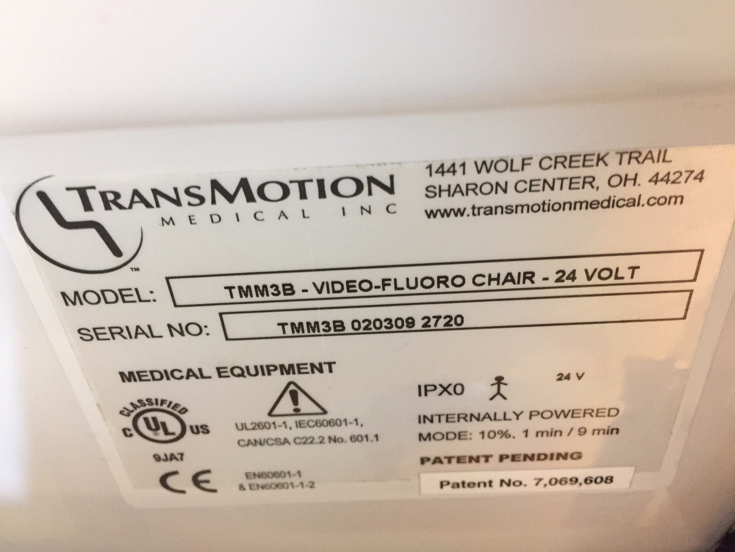 TRANSFORMATION TMM3-B VIDEO-FLUORO HI LO SURGERY HOSPITAL CHAIR BATTERY FREESHIP