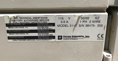 FORMA 3110 CO2 JACKETED INCUBATOR EXCELLENT CONDITION 90 DAY WARRANTY FREE SHIP