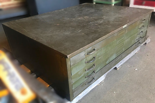 1940s VERY BIG HAMILTON 5 DRAWER STEEL MAP FILE INDUSTRIAL STEAMPUNK FREE SHIP