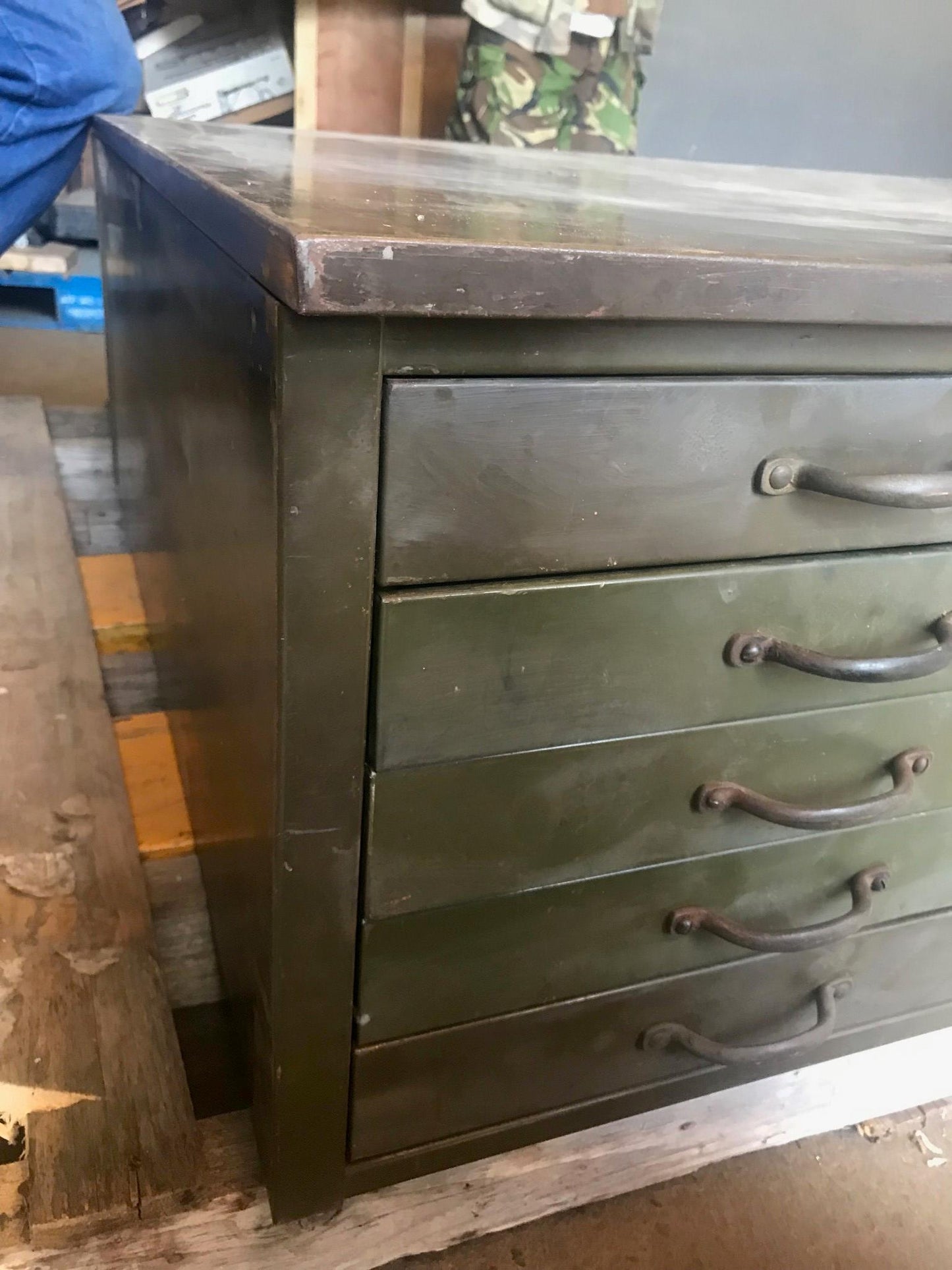 1940s VERY BIG HAMILTON 5 DRAWER STEEL MAP FILE INDUSTRIAL STEAMPUNK FREE SHIP
