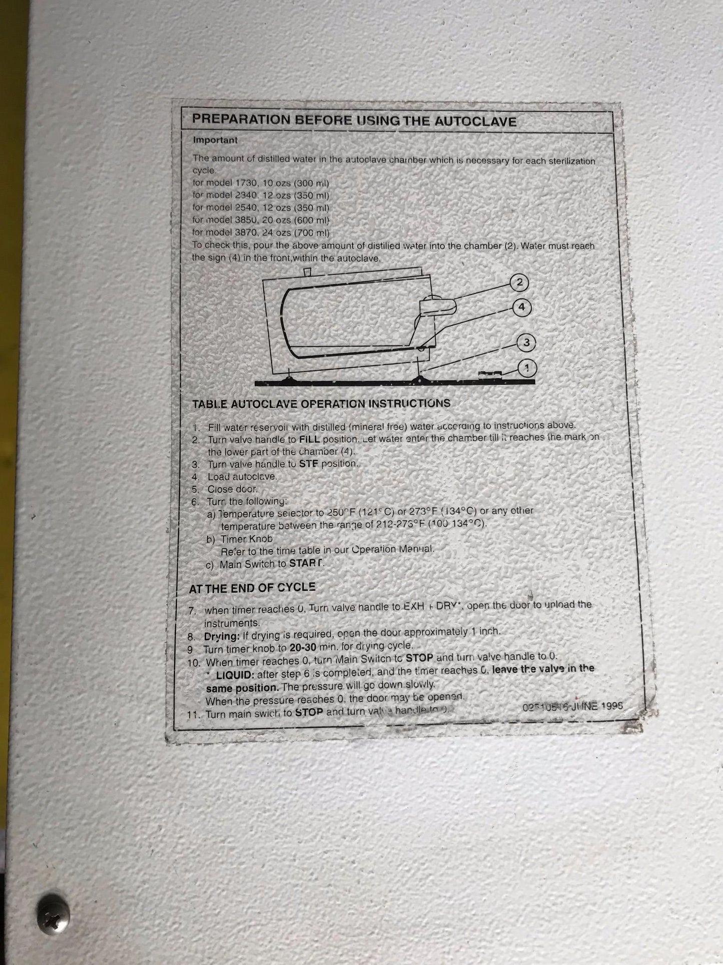 TUTTNAUER 2540M MANUAL AUTOCLAVE BENCHTOP STERILIZER 23Liter WATCHVIDEO FREESHIP