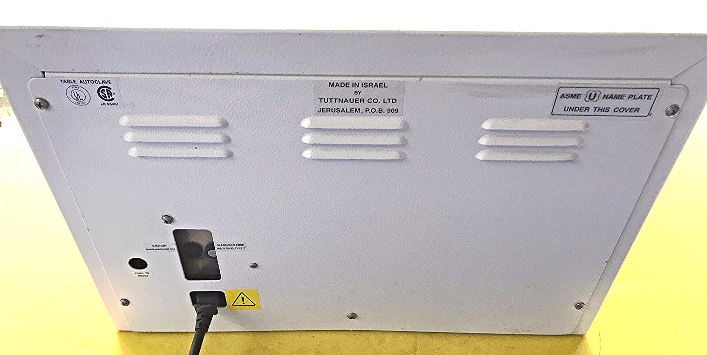 TUTTNAUER 2540M MANUAL AUTOCLAVE BENCHTOP STERILIZER 23Liter WATCHVIDEO FREESHIP